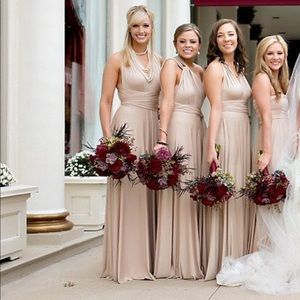 beige infinity dress